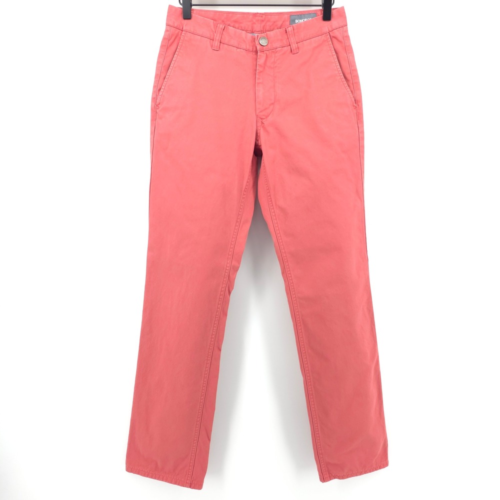 Bonobos Mens Pants‎ Slim Straight 28x32 Coral Pink Chino Cotton Casual Prep